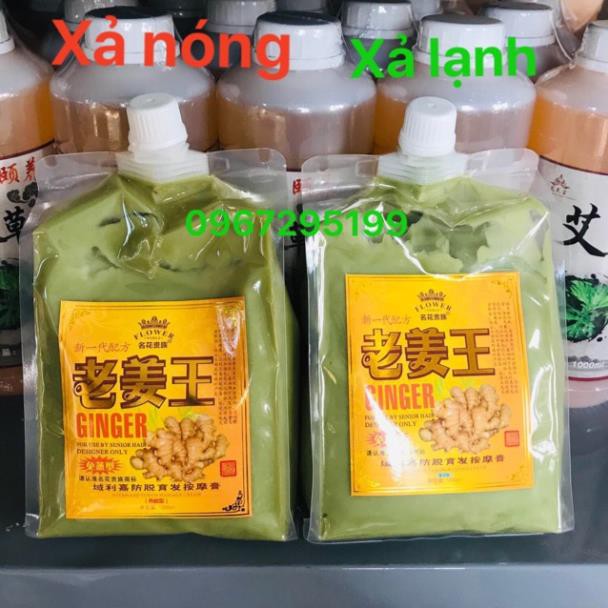 Túi xả gừng Nóng\ Lạnh- 1000g dưỡng ấm vùng đầu sạch gầu lưu thông khí huyết