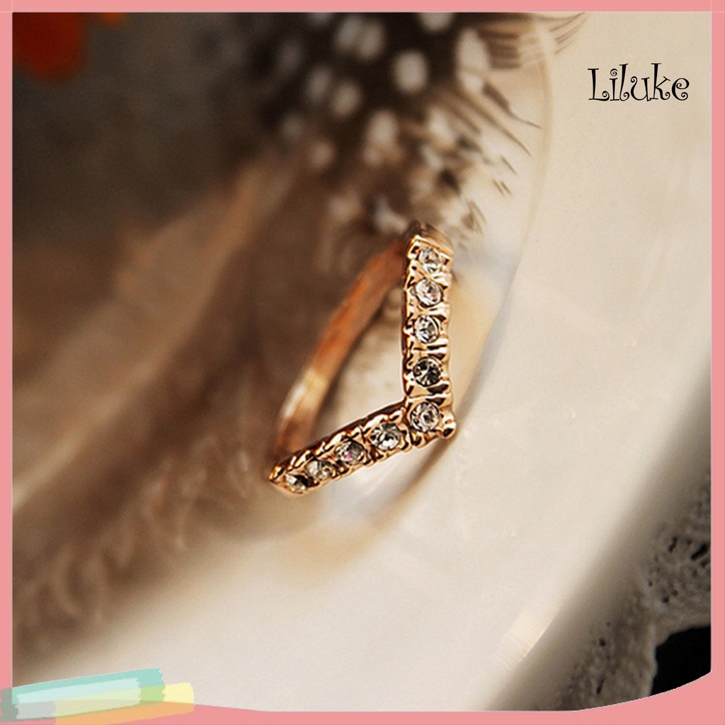 Nhẫn Cưới Hợp Kim Đính Đá Kiểu Dáng Sang Trọng Cho Nữ