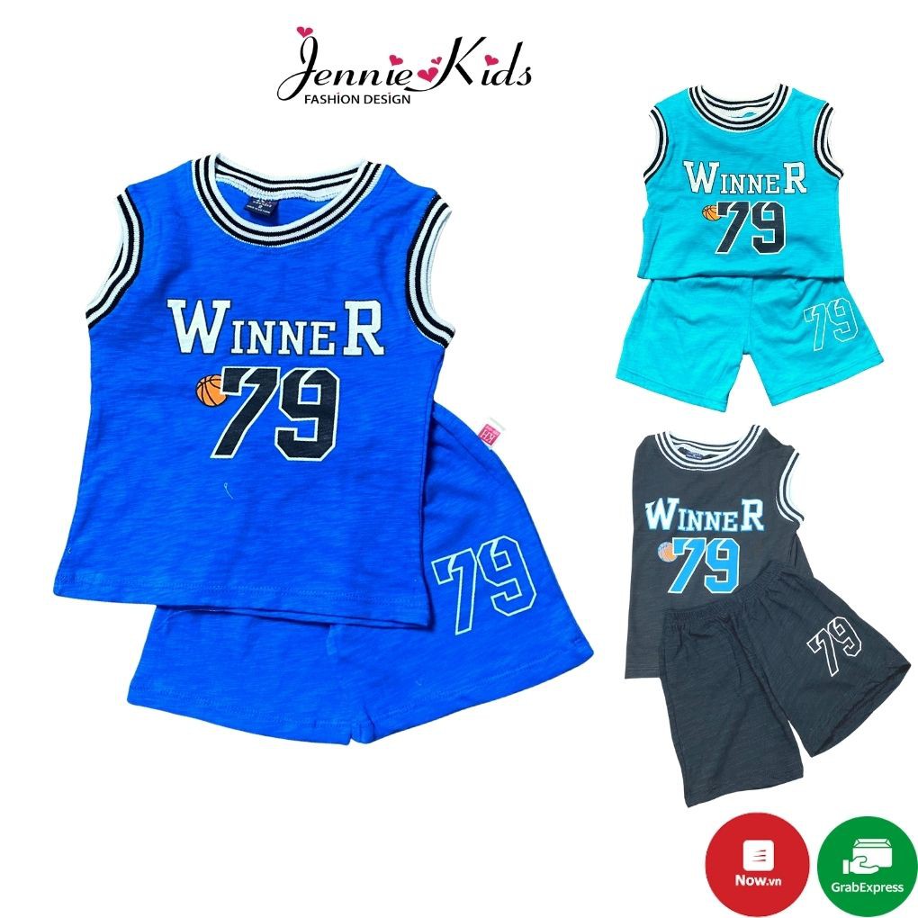 Đồ bộ thể thao bé trai thun cotton sược JENNIE KIDS mềm mại thoáng mát J407