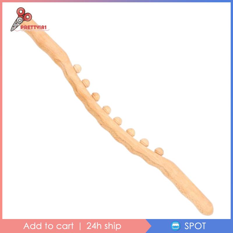 [Prettyia1] Con Lăn Gua Sha Bằng Gỗ Cầm Tay Chuyên Nghiệp Cho Điêu Khắc Cơ Thể