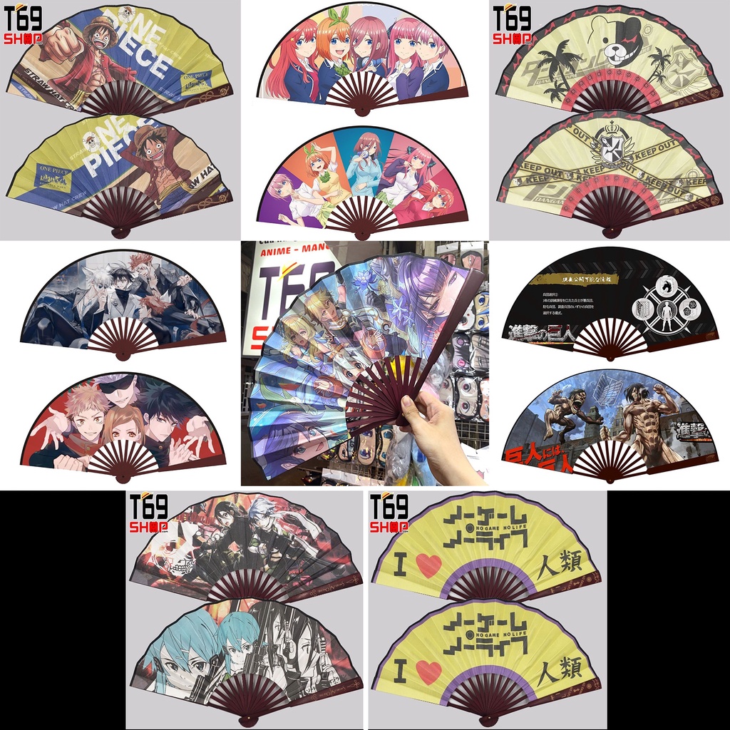 Quạt xếp cầm tay Anime, Game nhiều mẫu