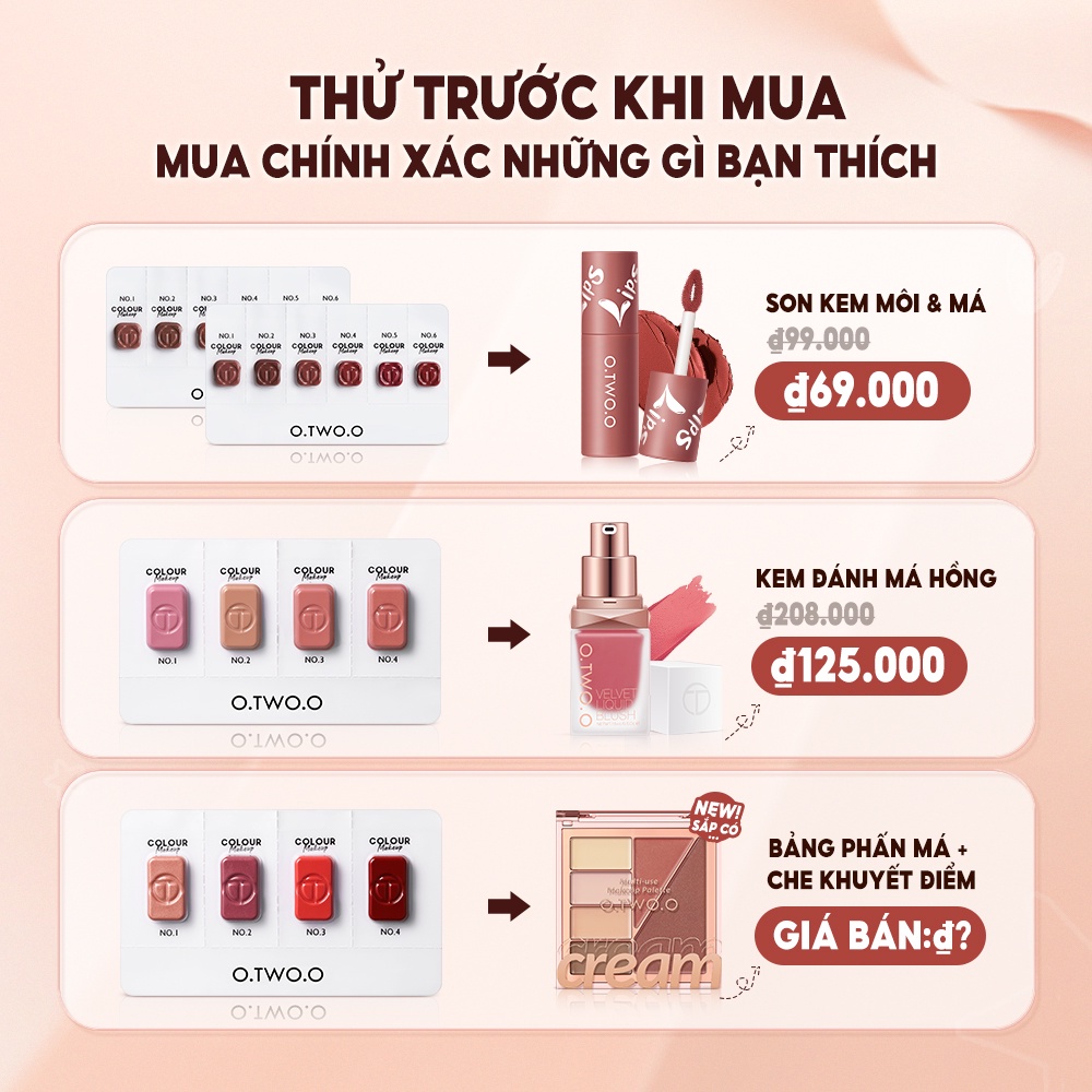 Kem lót O.TWO.O mờ lỗ chân lông, dưỡng ẩm, kiềm dầu nâng tone 63g SC032