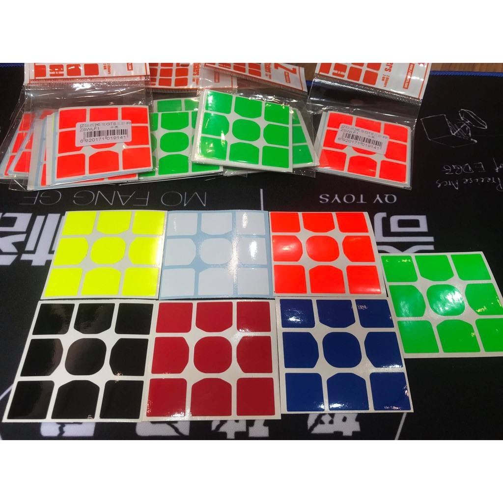 [Phụ Kiện Rubik] Sticker Gan Chính Hãng, Valk, GTS (Hệ màu Halfbright - HB/ Hệ Màu Full Bright - FB)