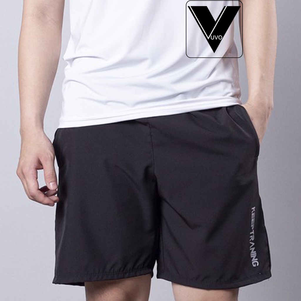 Quần Đùi Nam Chất Gió Keep Training Thương Hiệu VUVO Đủ Size Form Dáng Chuẩn
