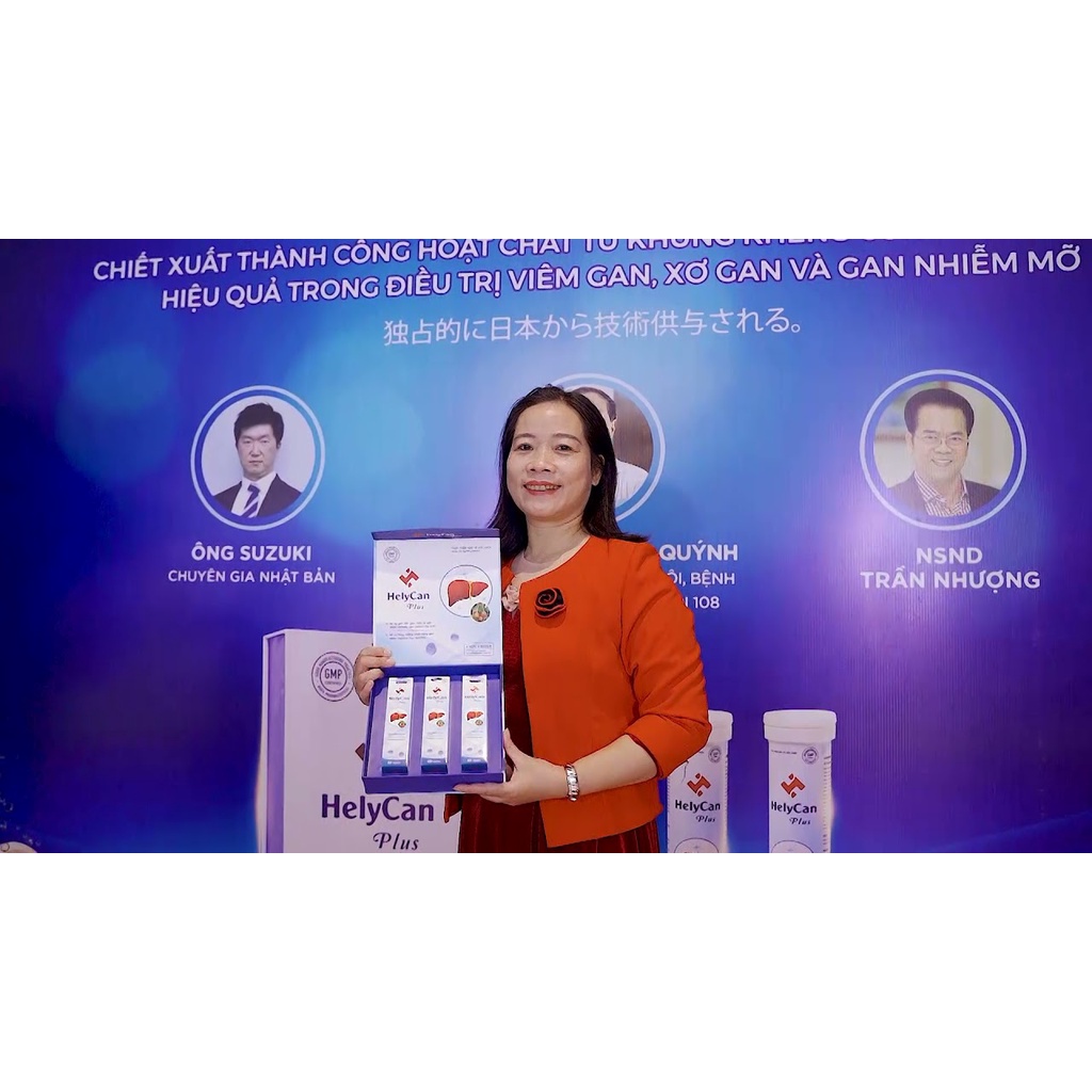 Helycan Plus Viên Sủi Hỗ Trợ Giải Độc Gan Hạ Men Gan - Tuýp 20 Viên