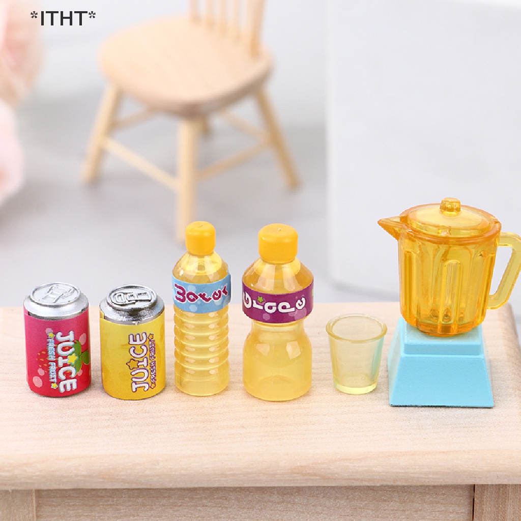 1 Bộ Chai Nước Ép Trái Cây Trang Trí Nhà Búp Bê 1: 12