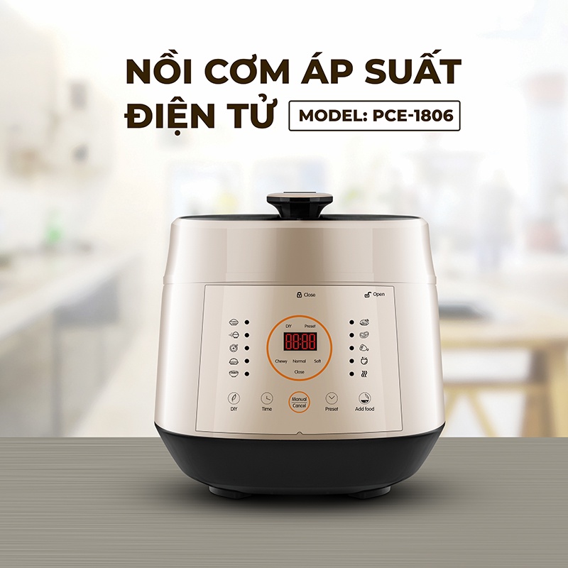 [Mã ELHADEV giảm 4% đơn 300K] Nồi cơm áp suất đa năng cao cấp 5L Elmich PCE-1806 ( Tặng thêm lòng nồi chống dính )