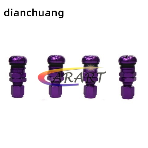 Bộ 4 Nắp Van Bánh Xe Hơi Bằng Hợp Kim Nhôm Chống Bụi & Nổ
