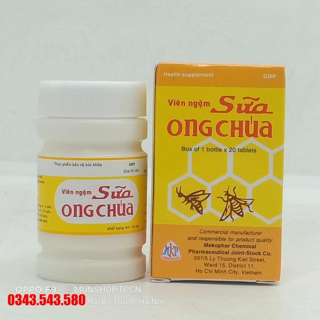 Viên ngậm SỮA ONG CHÚA chai 20 viên