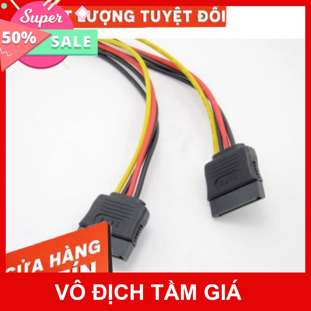 💚 Cáp Chia Nguồn SATA 1 ra 2 - Dây Nguồn HDD Sata 1 Ra 2 - sata 1-2 💚