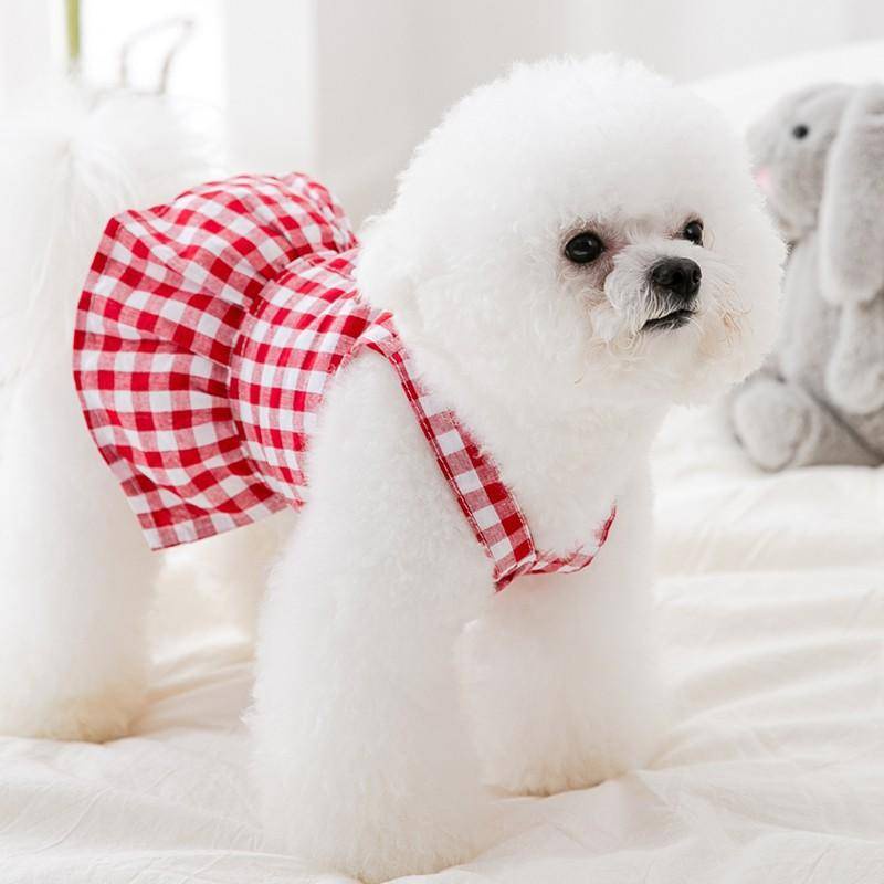 Đầm sơ mi HiPiDog họa tiết caro cho thú cưng