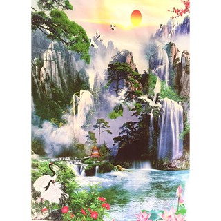 Tranh dán tường 3D phong thủy 1 BINBIN PT38 (Không phai màu)