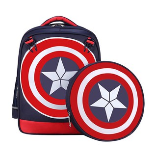BA LÔ CAPTAIN AMERICA KÈM TÚI TRÒN HÌNH KHIÊN CHO BÉ TRAI