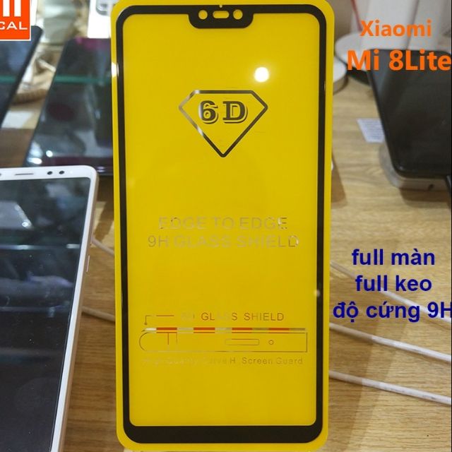 Kính cường lực xiaomi mi 8 lite bảo vệ màn hình
