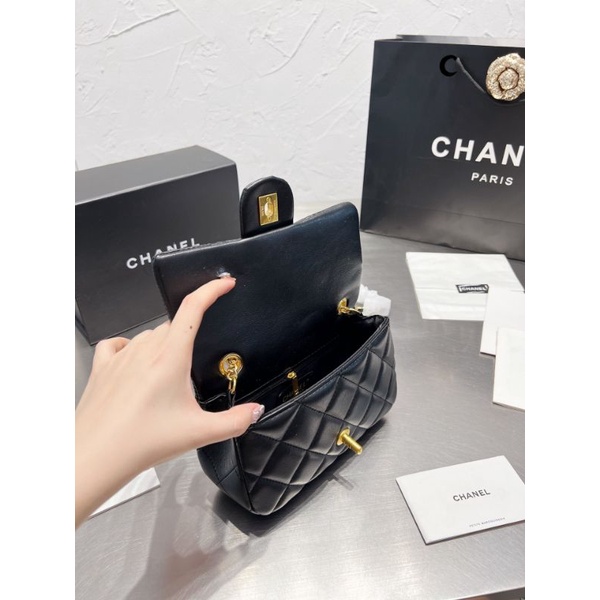 Túi xách nữ quai cầm logo mẫu mới bản chuẩn đẹp nét căng sz23cm da mịn fullbox