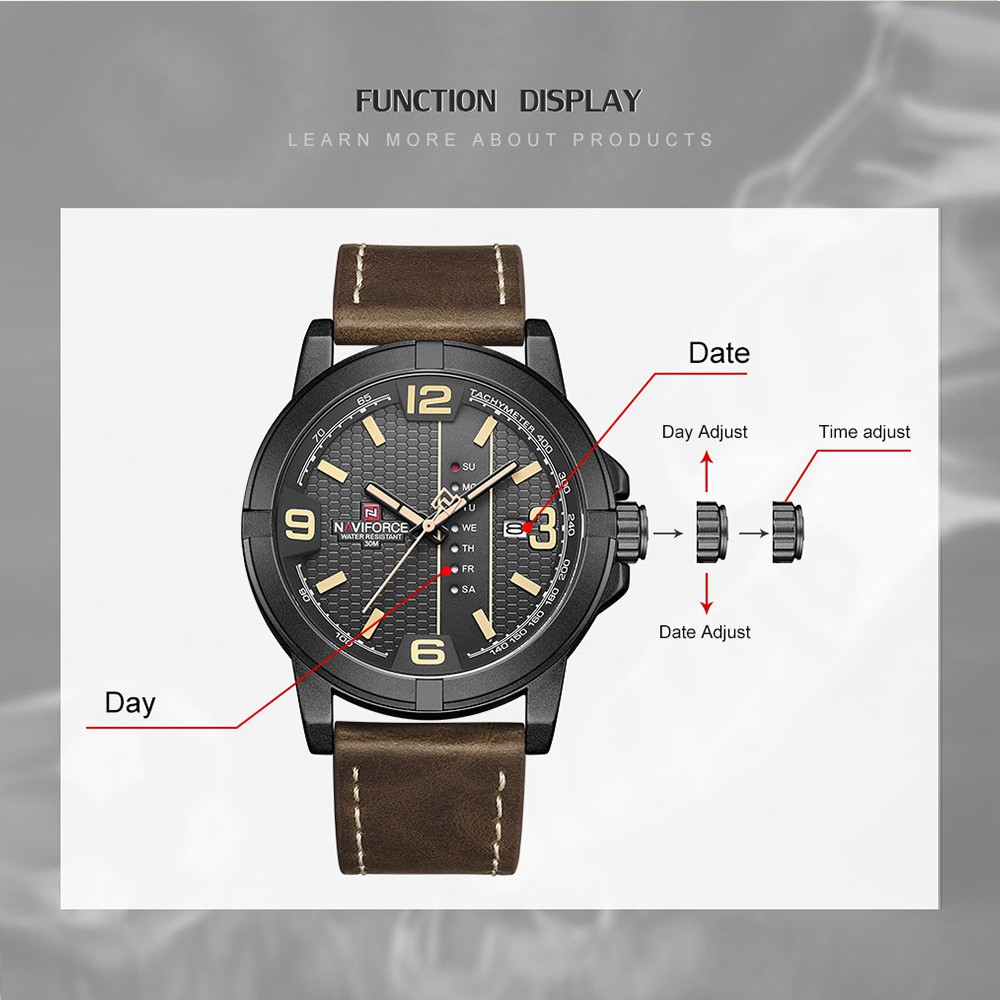 Naviforce Đồng Hồ Thể Thao Chống Thấm Nước Sang Trọng Cho Nam 9177