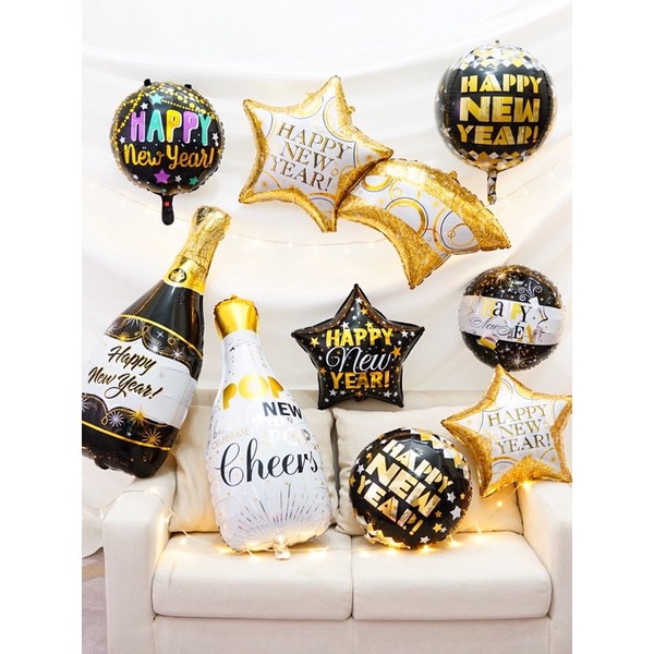 Bóng Happy New Year trang trí Party Năm mới