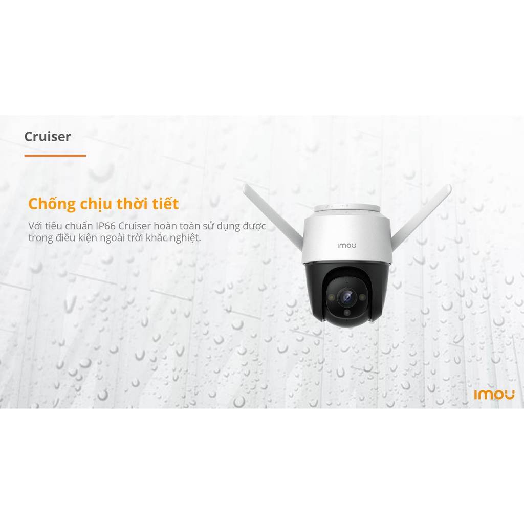 Camera Wifi IP Imou Cruiser QHD 4MP Chống Nước IP66, Điểm Yêu Thích, Đàm Thoại 2 Chiều Báo Động, Wifi Hotspot - BH 2 Năm