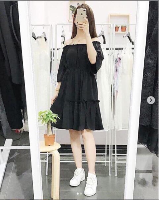 Váy trễ vai trắng - kèm ảnh thật shop chụp | BigBuy360 - bigbuy360.vn