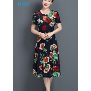 Đầm hoa lụa đẹp cho mẹ