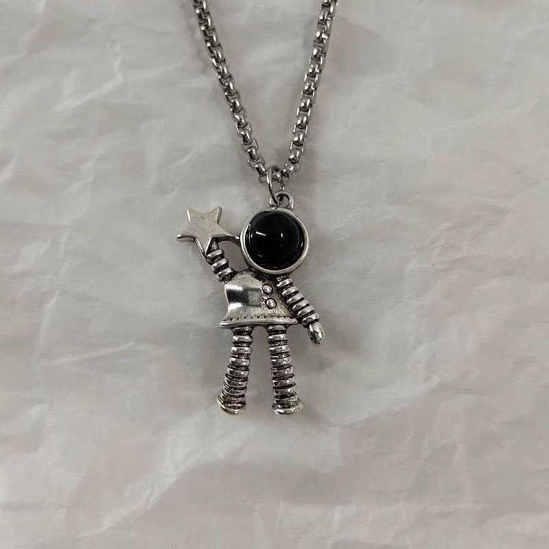 Dây Chuyền Mặt Hình Phi Hành Gia Sáng Tạo Cho Nam Nữ  Cặp Đôi