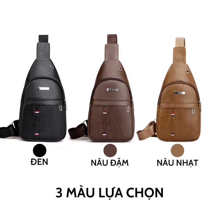 Túi đeo chéo nam da cao cấp chống nước 3 màu thời trang hot trend TC125