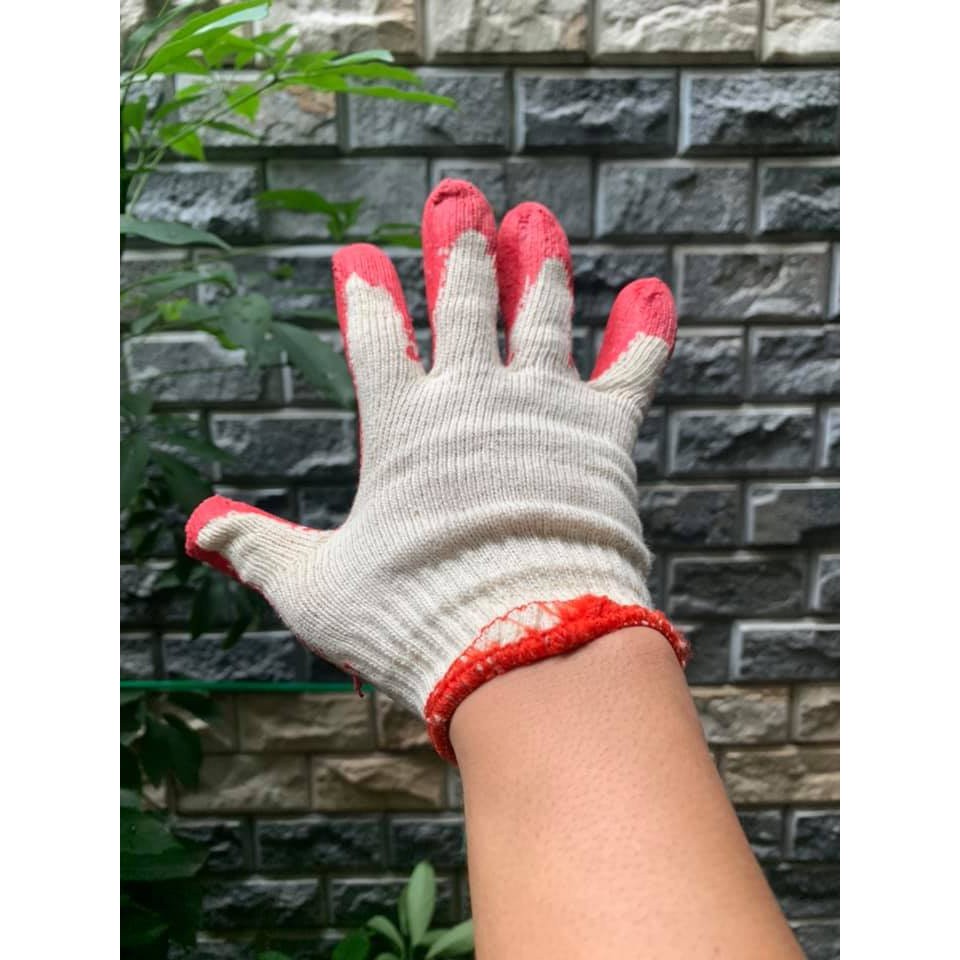 GĂNG TAY BẢO HỘ PHỦ CAO SU 1 MẶT -