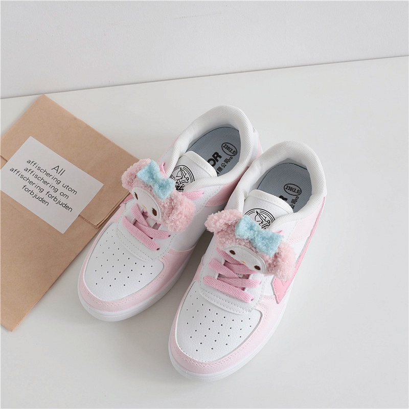 Giày thể thao nữ 8058 trắng phối hồng xanh da cao cấp đế cao 3 cm phong cách sneaker ulzzang hàn quốc hot 2021