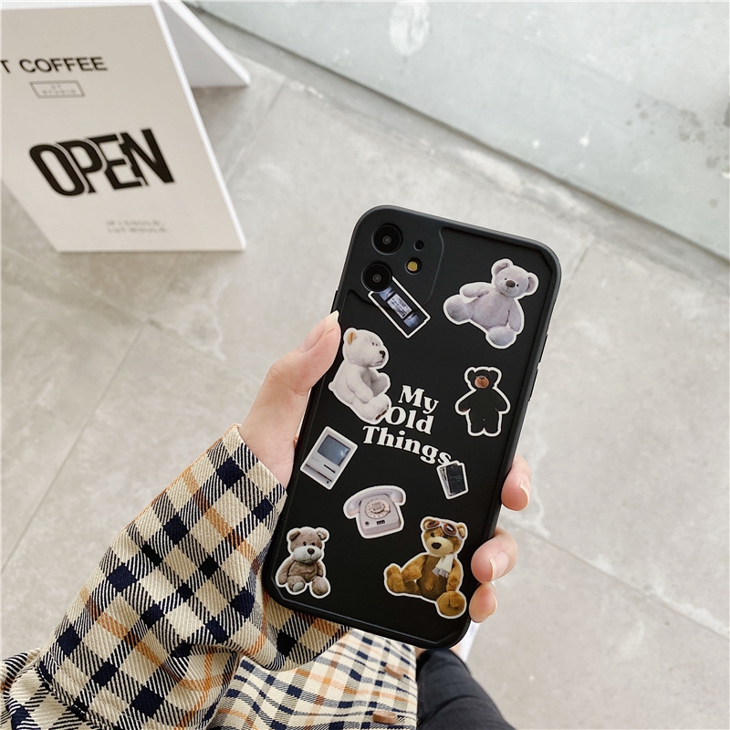 Ốp điện thoại hình gấu xinh xắn dễ thương cho iPhone 7/8 Plus / X / XS / XR / XS MAX / 11/11 PRO / 11 Pro MAX / SE2 | BigBuy360 - bigbuy360.vn