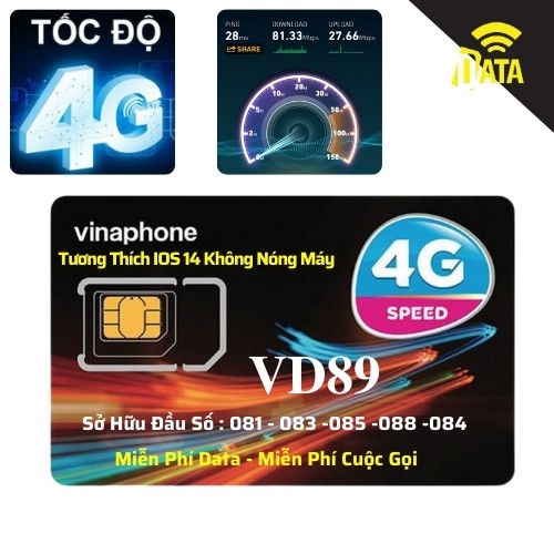 SIM4G VD89 D60G Vinaphone Có Video kèm test Tốc Độ,Bảo Hành 12 Tháng