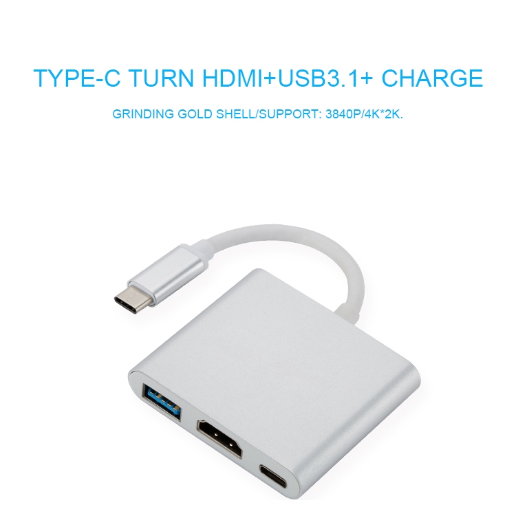 Usb c HDMI Type c Hdmi mac  3.1 Converter Adapter Typec to hdmi HDMI/USB 3.0/Type-C  Aluminum For Apple Macbook adapter