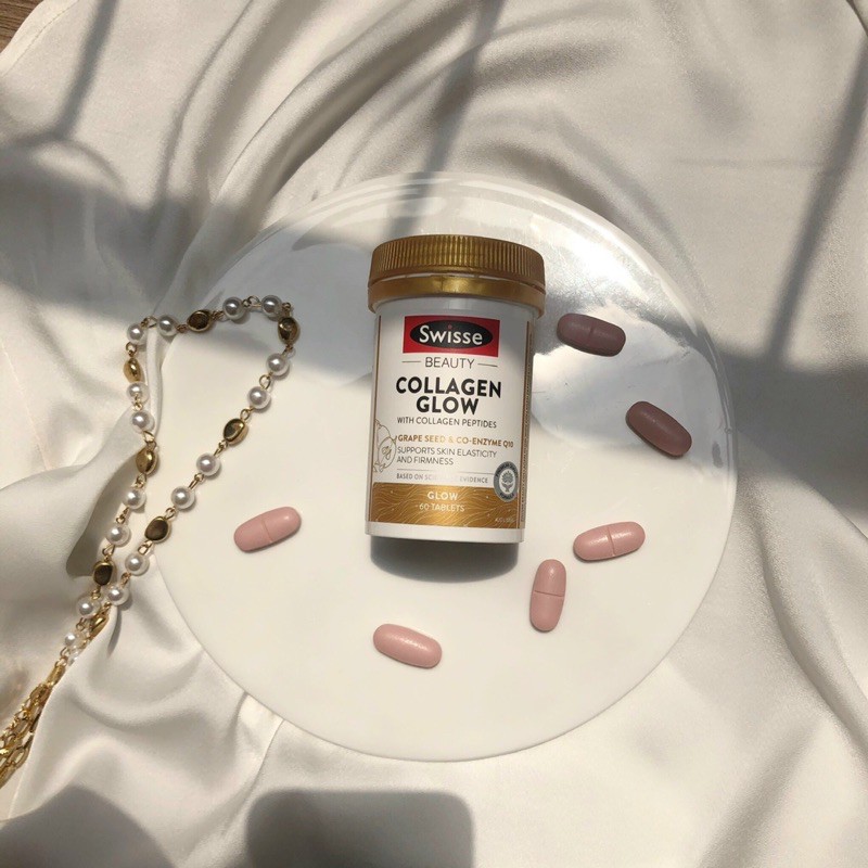 VIÊN UỐNG COLLAGEN GLOW SWISSE DATE 7/2022 | Thế Giới Skin Care
