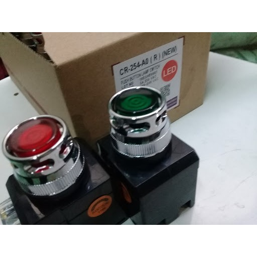 HanYoung Nút nhấn nhả có đèn 24V CRX-G25MD  - Hanyoung - phi 25