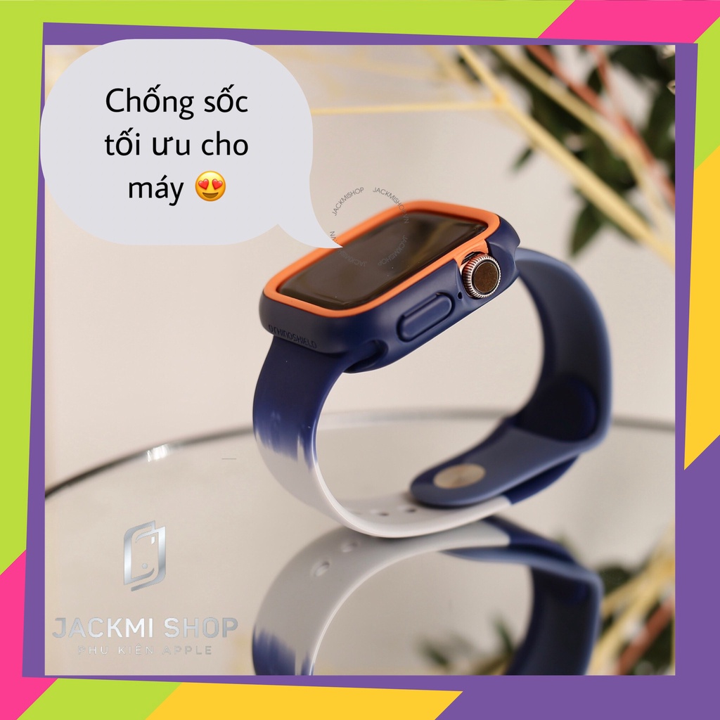 [COMBO 2 MÓN] DÂY SILICON HỌA TIẾT CHO APPLE WATCH + ỐP VIỀN RHINOSHIELD CHO APPLE WATCH