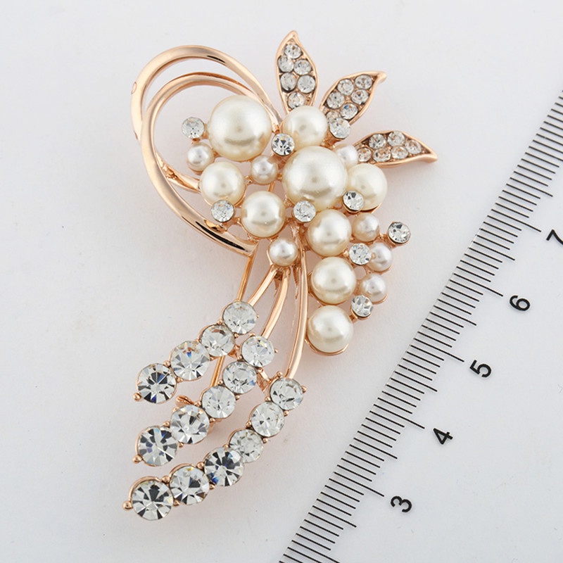 Ghim Cài Áo Hình Hoa Đính Ngọc Trai Nhân Tạo Thời Trang