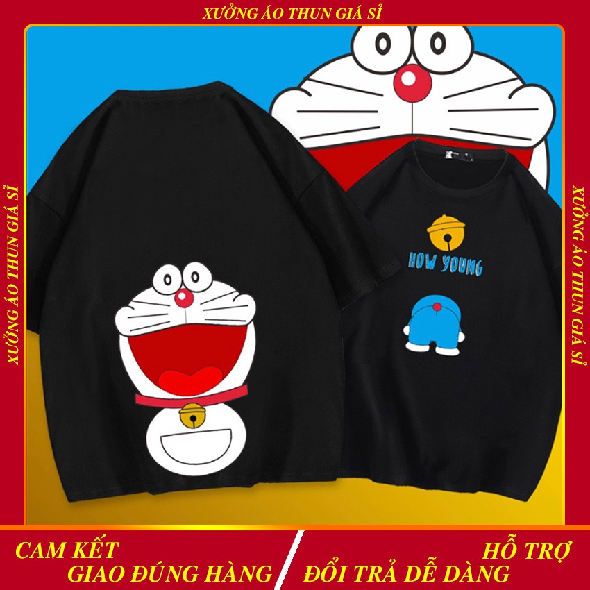 Áo thun Doraemon nhiều màu và size để lựa chọn trẻ em đến người lớn.