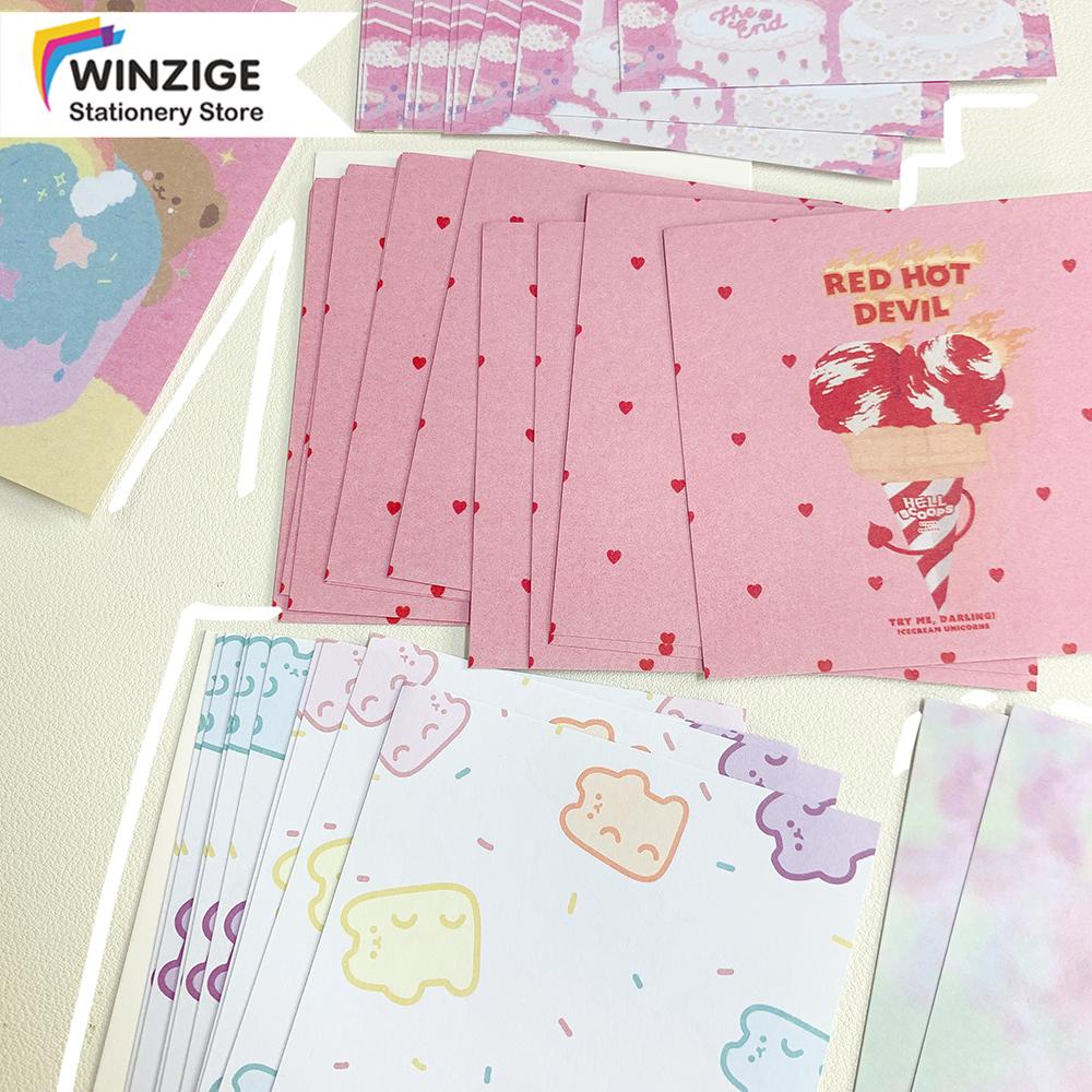 Set 10 Tờ Giấy Ghi Chú Winzige Phong Cách Vintage Hàn Quốc