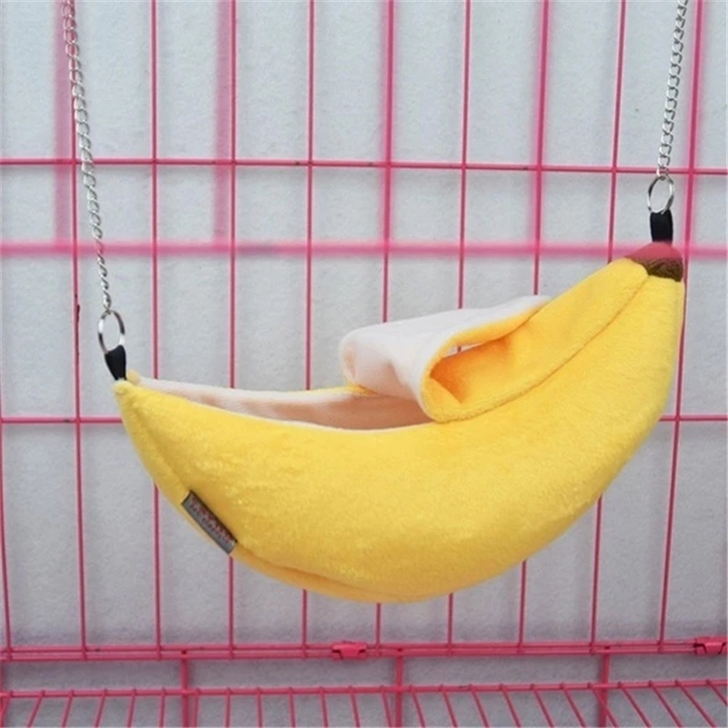 Võng treo ấm áp hình trái chuối cho chuột Hamster