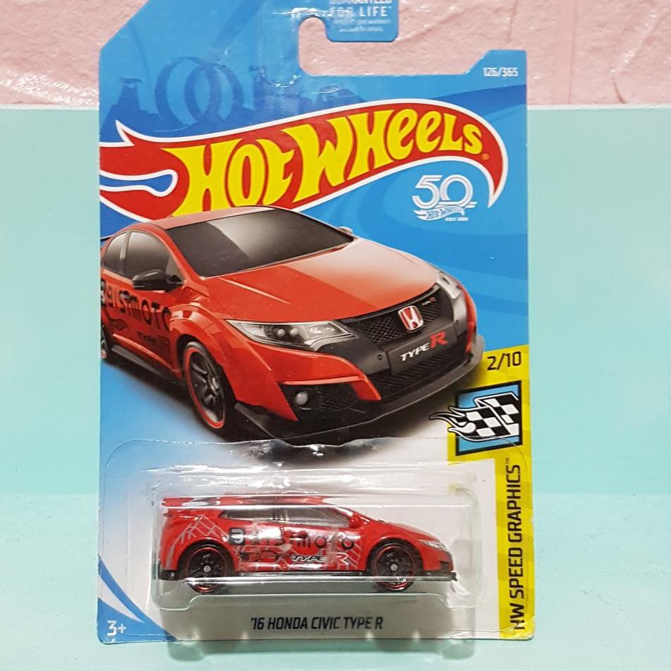 HOT WHEELS Bánh Xe Hơi Jdm Honda 2018 Civic Ef Type R City Turbo S2000 Aem Màu Xanh Đỏ