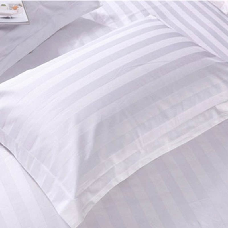 Gối Lông vũ Microfiber Sọc trắng dùng trong khách sạn và gia đình sang mịn đẳng cấp 5 sao