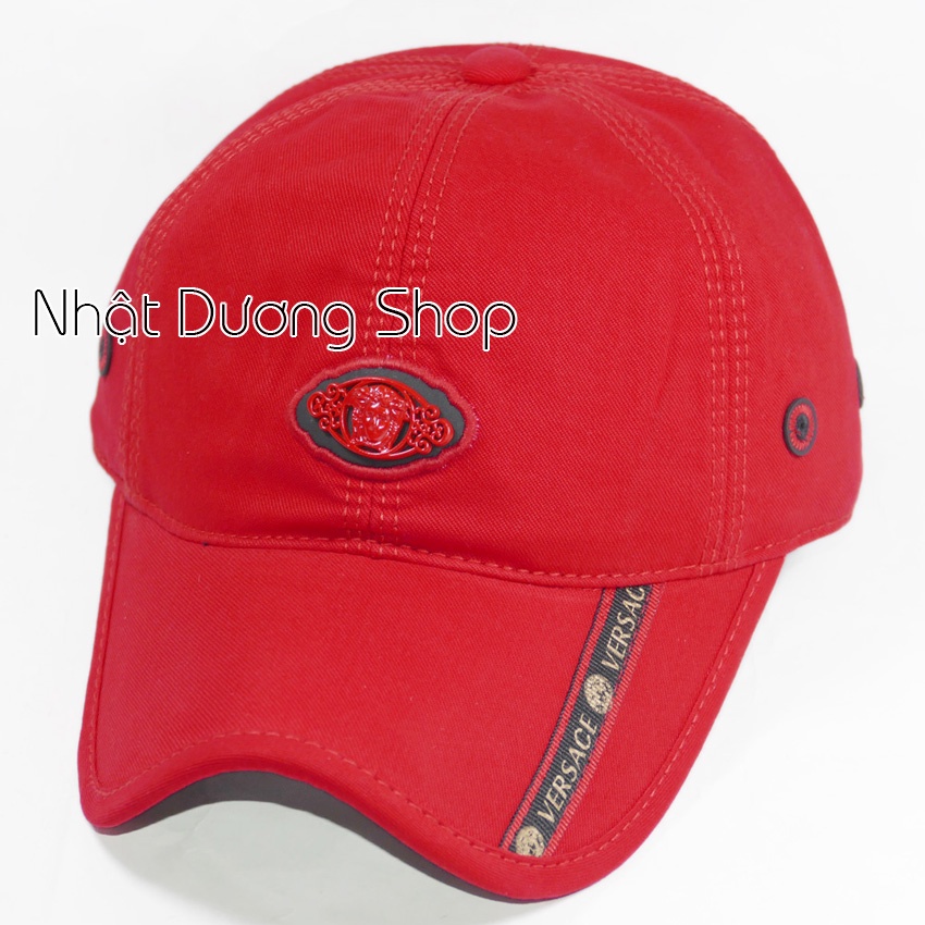 Nón kết Nam nữ hàng cao cấp mặt sắt kết hợp viền kết - Đỏ tươi thích hợp cho tín đồ tuổi teen mê nón xịn