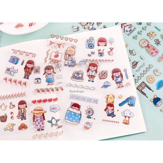 Sticker 39x6,5cm Cô Gái Trong Suốt (Pet)