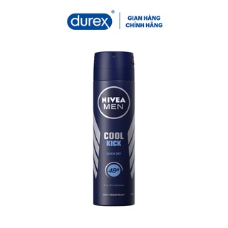 Quà tặng độc quyền Durex - Xịt ngăn mùi Nivea Men mát lạnh Cool Kick 150ml