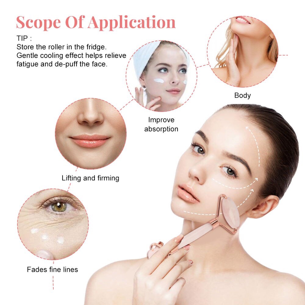 Thanh Lăn Massage Mặt Trị Liệu Bằng Đá Cẩm Thạch 2 Đầu