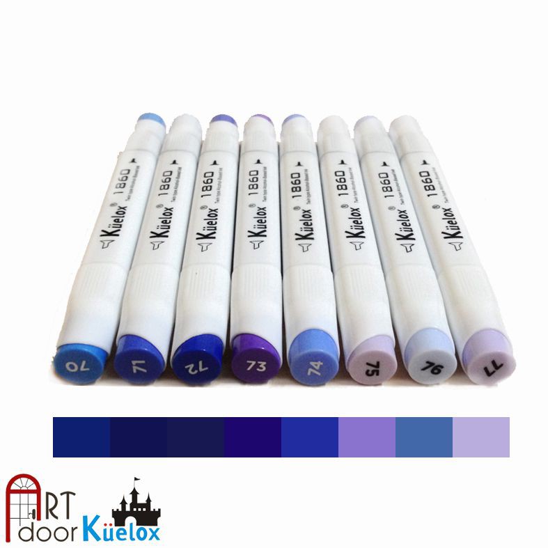 Bút Marker Fine Colour Kuelox Lẻ Tông Màu Xanh Dương