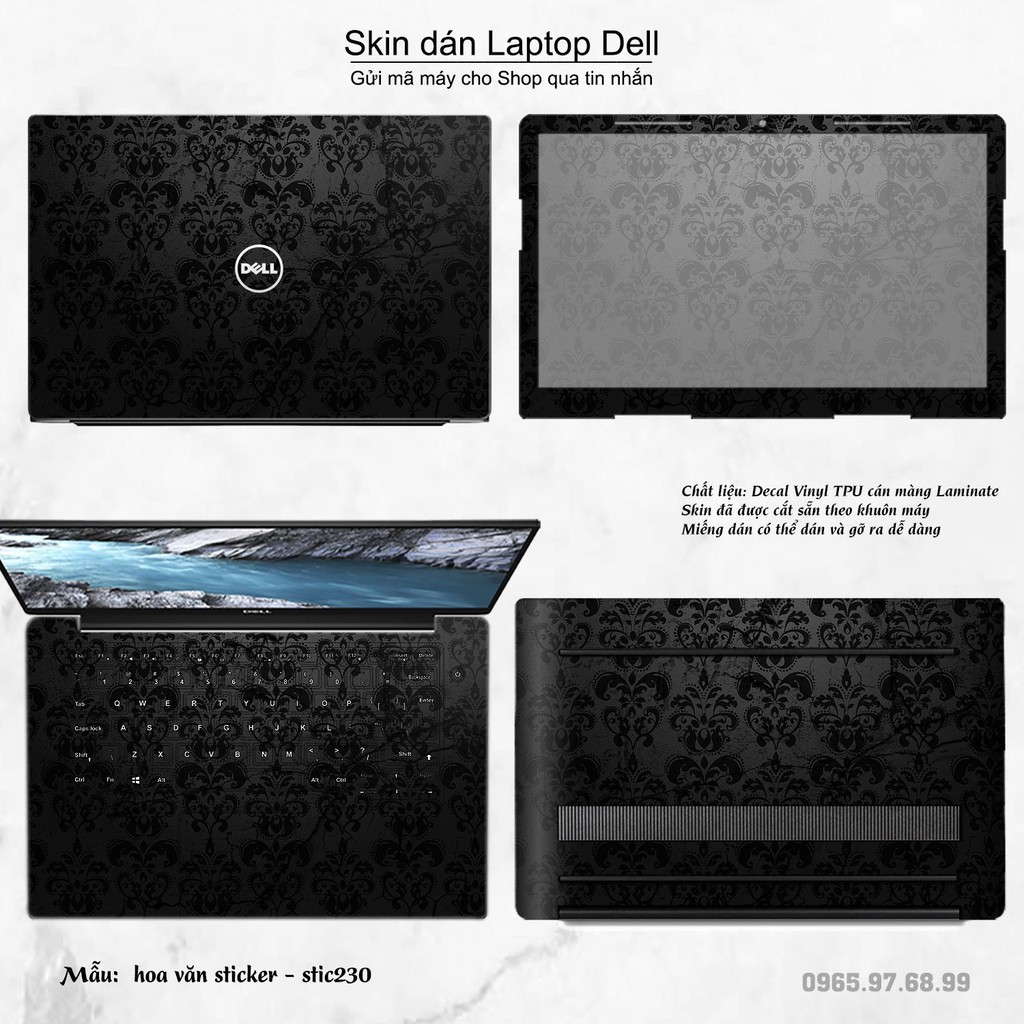 Skin dán Laptop Dell in hình Hoa văn sticker _nhiều mẫu 37