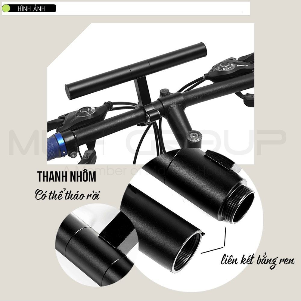 Giá Đỡ Đèn Pin Xe Đạp Thanh Mở Rộng Gắn Phụ Kiện Xe Đạp Tiện Dụng Hợp Kim Nhôm Siêu Bền Chắc Chắn MLH
