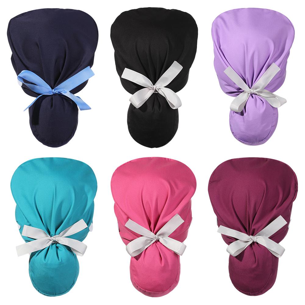 1 Mũ Trùm Đầu Bằng Cotton Có Thể Điều Chỉnh Thắt Nơ Sau Lưng Cho Nam &amp; Nữ