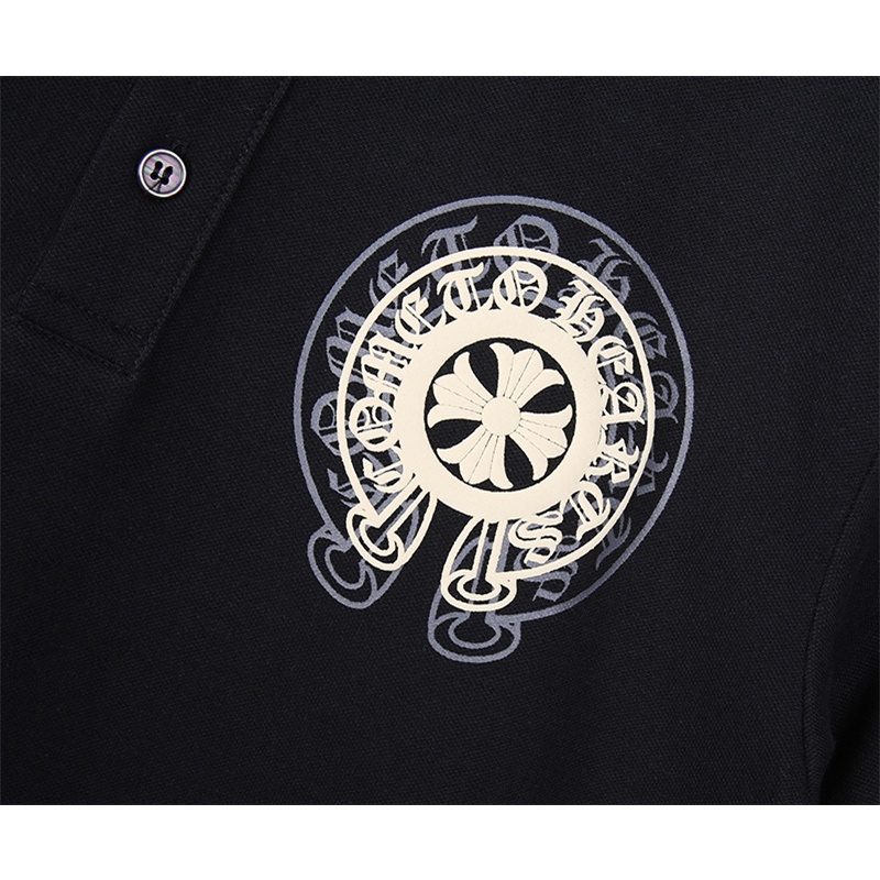 Áo polo Ngắn Tay Cổ Tròn Thoáng Khí In Họa Tiết Đơn Giản Phía Trước Và Sau Thời Trang Mùa Hè