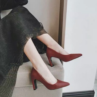 [ ODER ] Giày Cao Gót Da Mềm BIGSIZE ( 35-43)